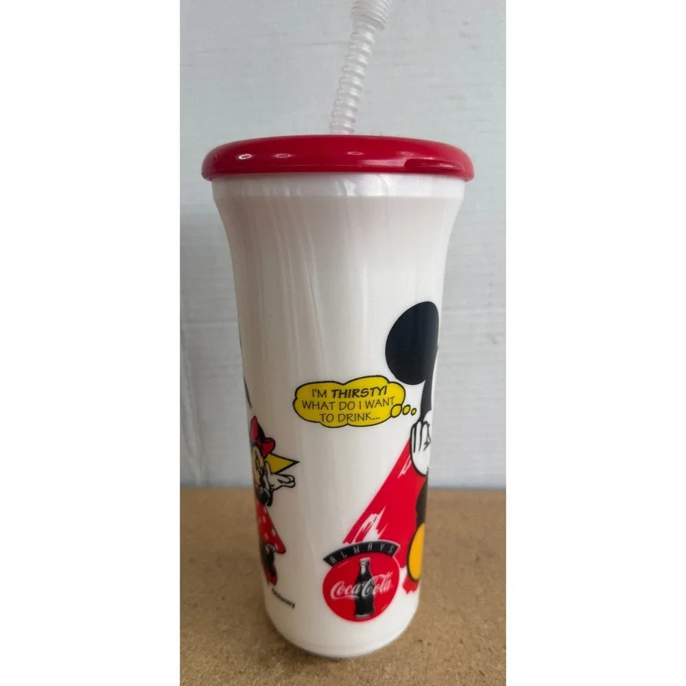 Rare Vintage Disney Characters Plastic Soda‎ Cup Sport Quart 8